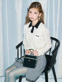 LILY BROWN 【LILY BROWN*MARY QUANT】ニットアンサンブル リリーブラウン トップス ニット ホワイト ブラック ピンク【送料無料】