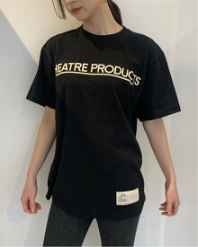 THEATRE PRODUCTS ロゴプリントTシャツ シアタープロダクツ トップス カットソー・Tシャツ ブラック ホワイト