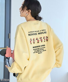 coen 【Disney/ディズニー】coen限定 バックプリント裏起毛スウェット コーエン トップス スウェット・トレーナー ホワイト グレー イエロー レッド【送料無料】