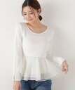 PROPORTION BODY DRESSING ＜a/mie＞シアーペプラムリブニット 26SS プロポーションボディドレッシング トップス カー…
