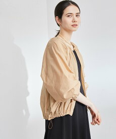 【SALE／30%OFF】ROPE' コットンタフタギャザーブルゾン ロペ ジャケット・アウター ブルゾン・ジャンパー ホワイト ベージュ【送料無料】