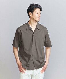 BEAUTY&YOUTH UNITED ARROWS 【WEB限定 WARDROBE SMART】キャンプカラーシャツ【接触冷感】 ビューティー＆ユース　ユナイテッドアローズ トップス シャツ・ブラウス ブラウン グレー ネイビー【送料無料】