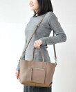 【BARCOS】フロントデザイン2wayシュリンクレザートートバッグ