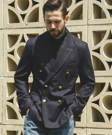 MR.OLIVE PREMIUM WOOL SAXONY /BOUBLE BREASTED BLAZER ミスターオリーブ トップス カットソー・Tシャツ ネイビー【送料無料】