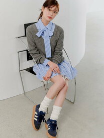 SNIDEL シャツコンビチュニック スナイデル トップス シャツ・ブラウス グレー ネイビー【送料無料】