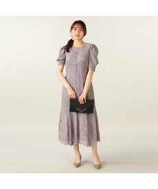 【SALE／70%OFF】LAISSE PASSE 《お呼ばれドレス》ハイウエストレースナロードレス レッセパッセ ワンピース・ドレス ワンピース ブラック ピンク パープル【送料無料】