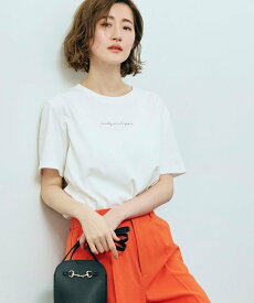 【SALE／19%OFF】grove 【マシンウォッシャブル対応】マルチファンクションロゴ&ボーダーTシャツ グローブ トップス カットソー・Tシャツ ホワイト ブラック ブラウン ピンク ブルー