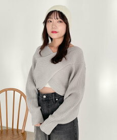 【SALE／50%OFF】Heather クロスドルマンニット ヘザー トップス ニット