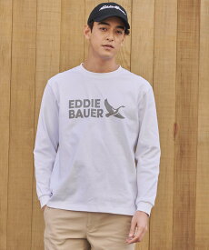 Eddie Bauer 長袖 ロゴTシャツ/EB LOGO LS TEE エディーバウアー トップス カットソー・Tシャツ ホワイト ブラック【送料無料】