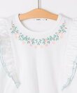 SHIPS KIDS:140~150cm / ネックフラワー Tシャツ