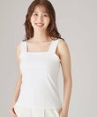 【洗える/日本製】ベアトップ風キャミソール