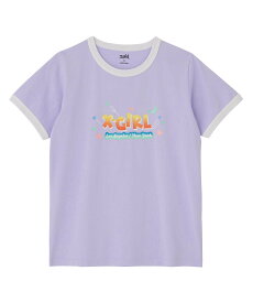 X-girl POP LOGO S/S RINGER CLASSIC TEE Tシャツ X-girl エックスガール トップス カットソー・Tシャツ ブラック パープル ホワイト【送料無料】