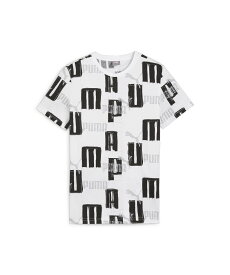 PUMA キッズ ボーイズ ESSプラス ロゴ LAB AOP 半袖 Tシャツ 120-160cm プーマ トップス カットソー・Tシャツ