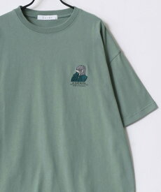 【SALE／16%OFF】Lazar Tシャツ ティーシャツ メンズ 半袖 オーバーサイズ ワンポイント 刺繍 ラザル トップス カットソー・Tシャツ グリーン ブラック ブルー ホワイト