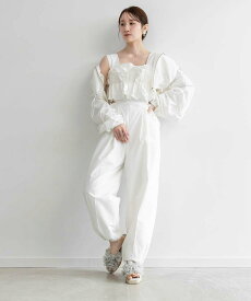 【SALE／30%OFF】RANDA フリルデザインコンビネゾン ランダ オールインワン・オーバーオール オーバーオール・サロペット ベージュ ネイビー ホワイト【送料無料】