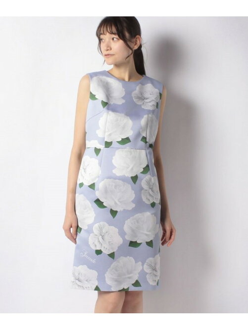 Madam Joconde ローズ柄ヘビーサテン ノースリーブワンピース Rakuten Fashion 楽天ファッション 旧楽天ブランドアベニュー Bx9555