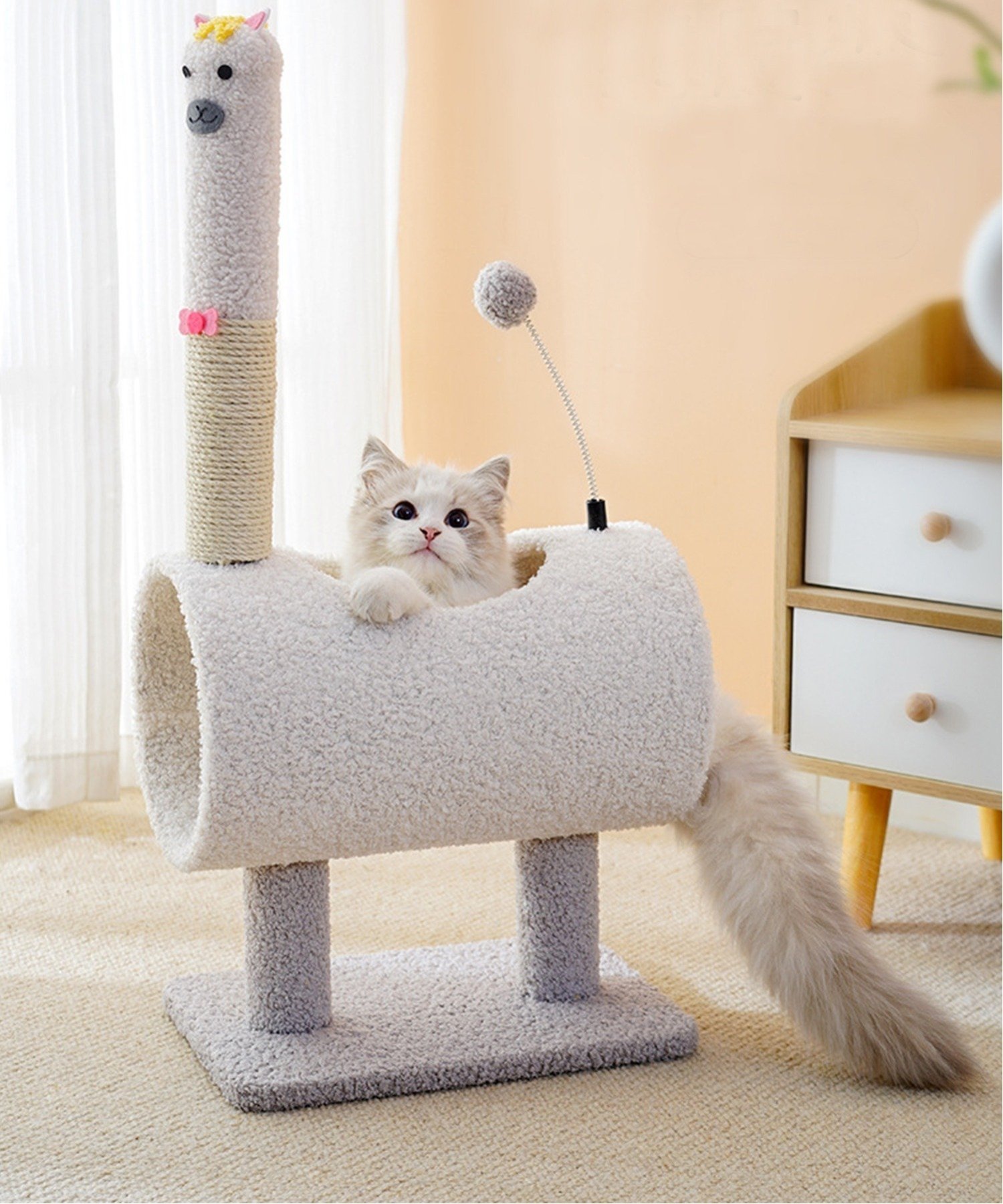 aimoha　home　(W)動物形キャットタワー猫用おもちゃ