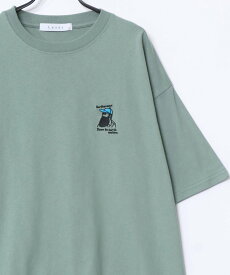 【SALE／16%OFF】Lazar Tシャツ ティーシャツ メンズ 半袖 オーバーサイズ ワンポイント 刺繍 ラザル トップス カットソー・Tシャツ グリーン ブラック ブルー ホワイト