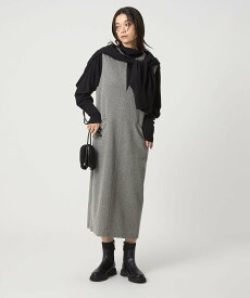 UNITED ARROWS green label relaxing [size SHORTあり]カルゼ キーネック ジャンパースカート ユナイテッドアローズ グリーンレーベルリラクシング ワンピース・ドレス ジャンパースカート ブラック グレー ブラウン【送料無料】