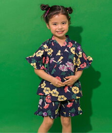 【SALE／35%OFF】BREEZE すっぽり着られる GIRLS甚平 26SS エフオーオンラインストア 着物・浴衣・和装小物 浴衣 ホワイト ブルー レッド