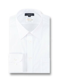 TAKA-Q 【白無地】形態安定 吸水速乾 スリムフィット レギュラーカラー長袖シャツ タカキュー スーツ・フォーマル Yシャツ・カッターシャツ