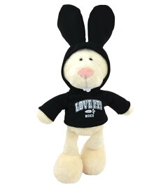 NICI ぬいぐるみ ラビット クラシック 25cm/ラビットブラックパーカー アントレスクエア インテリア・生活雑貨 おもちゃ・ゲーム・フィギュア ホワイト