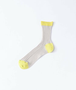 TRICOTE SEE-THROUGH RIB SOCKS �g���R�e �C���E���b�O�E�F�A �C�� �O���[�� �C�G���[ �I�����W �x�[�W�� �O���[