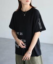 袖ロゴ半袖Tシャツ
