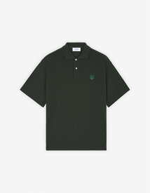 【SALE／30%OFF】Maison Kitsune 【公式】Maison Kitsune BOLD FOX HEAD PATCH OVERSIZE POLO メゾン キツネ アーカイブス トップス ポロシャツ グリーン ブラウン【送料無料】