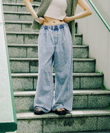 LEPSIM イージーデニムパンツ レプシィム パンツ ジーンズ・デニムパンツ ブルー ピンク グレー【送料無…