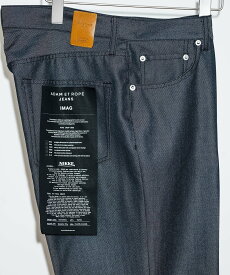 ADAM ET ROPE' HOMME 【NIKKE】ストレート デニム スラックス / ADAM ET ROPE' JEANS -IMAG- アダムエロペ パンツ スラックス・ドレスパンツ ネイビー ブラック【送料無料】