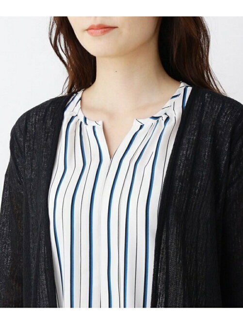 Soup 大きいサイズあり 13号 15号 畦カーディガン ストライプシャツセット Rakuten Fashion 楽天ファッション 旧楽天ブランドアベニュー T