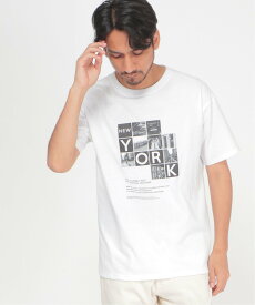 ikka モノクロマルチフォトTシャツ イッカ トップス カットソー・Tシャツ ブラック ホワイト