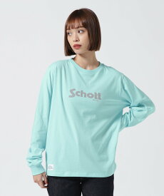 【SALE／50%OFF】Schott BASIC LOGO LS T-SHIRT/ベーシックロゴ ロングTシャツ ショット トップス その他のトップス ブラック ホワイト ブルー オレンジ