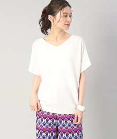 【SALE／33%OFF】UNTITLED 【大人気のベストセラーアイテム!/洗える】前後2WAY レーヨンストレッチニット アンタイトル トップス ニット ホワイト グレー ブラック レッド パープル ブルー ネイビー【送料無料】