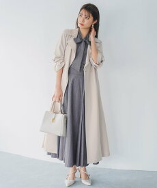 【SALE／30%OFF】PROPORTION BODY DRESSING ビッグカラーロングコート 24SS プロポーションボディドレッシング ジャケット・アウター その他のジャケット・アウター ベージュ グレー ホワイト【送料無料】