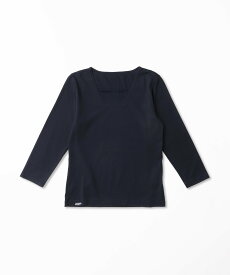 【SALE／50%OFF】Mademoiselle NON NON スーピマ甘撚天竺 スクエアネックカットソー マドモアゼルノンノン トップス カットソー・Tシャツ ベージュ ネイビー ピンク【送料無料】
