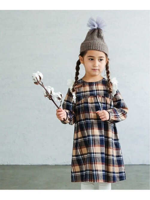 Pairmanon 肩レース フリル 長袖 ワンピース 総柄 チェック 花柄 Rakuten Fashion 楽天ファッション 旧楽天ブランドアベニュー Ec5558