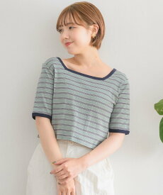 【SALE／52%OFF】RETRO GIRL テレコマルチボーダーTee レトロガール トップス その他のトップス ブルー