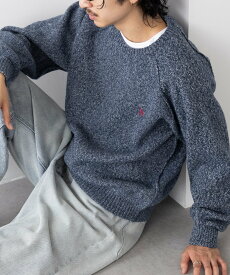 【SALE／60%OFF】U.S. POLO ASSN. U.S. POLO ASSN./ワンポイントロゴ ポニー刺繍 クルーニット CREW SWEATER セットアップセブン トップス ニット グレー ブラック ネイビー