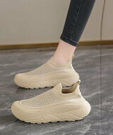 【SALE／36%OFF】miniministore 厚底メッシュスリッポンスニーカー軽量通気 ミニミニストア シューズ・靴…