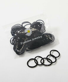 devirock ぎざぎざ ヘアゴムセット(約100本入り) 子供服 キッズ 女の子 ヘアバンド 26SS デビロック ヘアアクセサリー カチューシャ・ヘアバンド ピンク ブルー ブラック