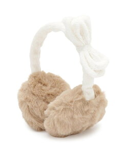 SHOO・LA・RUE フェイクファーリボンイヤマフ シューラルー ファッション雑貨 イヤーマフ ピンク ベージュ