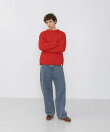 ウール混クルーネックニットプルオーバー