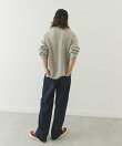 ウール混クルーネックニットプルオーバー