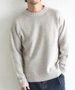 ウール混クルーネックニットプルオーバー