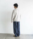 ウール混クルーネックニットプルオーバー