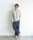 ウール混クルーネックニットプルオーバー