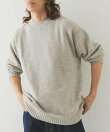 ウール混クルーネックニットプルオーバー