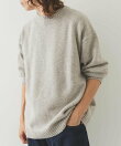 ウール混クルーネックニットプルオーバー